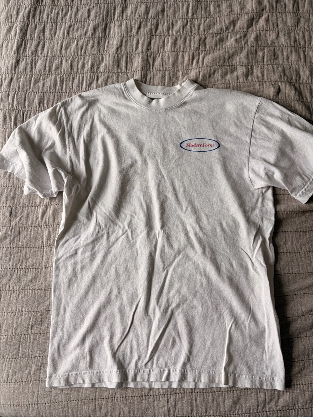 Men's White Logo Crewneck T-Shirt